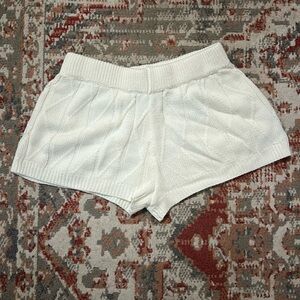 White Knit Shorts!